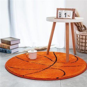 Kids Rug Basketball Round Rug Carpet Floor Chair Mat for Kids Rooms Bedroom